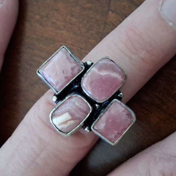 New Rhodochrosite 925 Silver Ring. - Picture 6 of 10
